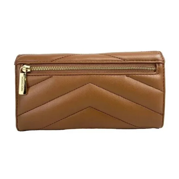 NWT Michael Kors Jet Set Travel Large Quilted Leather Trifold Wallet - Picture 4 of 5